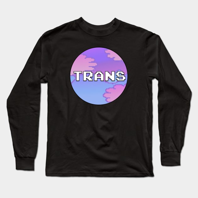 Trans - Lowfi Anime Aesthetic Long Sleeve T-Shirt by Football from the Left